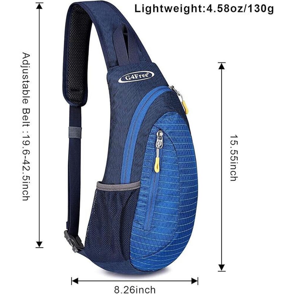 G4Free Sling Backpack Crossbody Schulter Ruckbag Shoulder Bag Blue Outdoor EUC - Picture 6 of 13